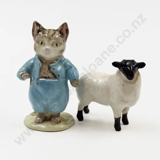 Beswick Beatrix Potter Kitten & Beswick Lamb