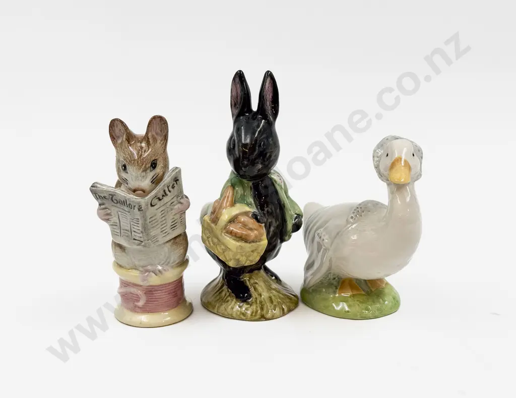 Three Beatrix Potter Figures - Two Royal Albert & One Beswick Image 1++