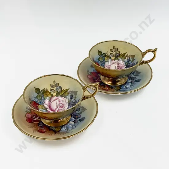 Pair of Aynsley Cups & Saucers