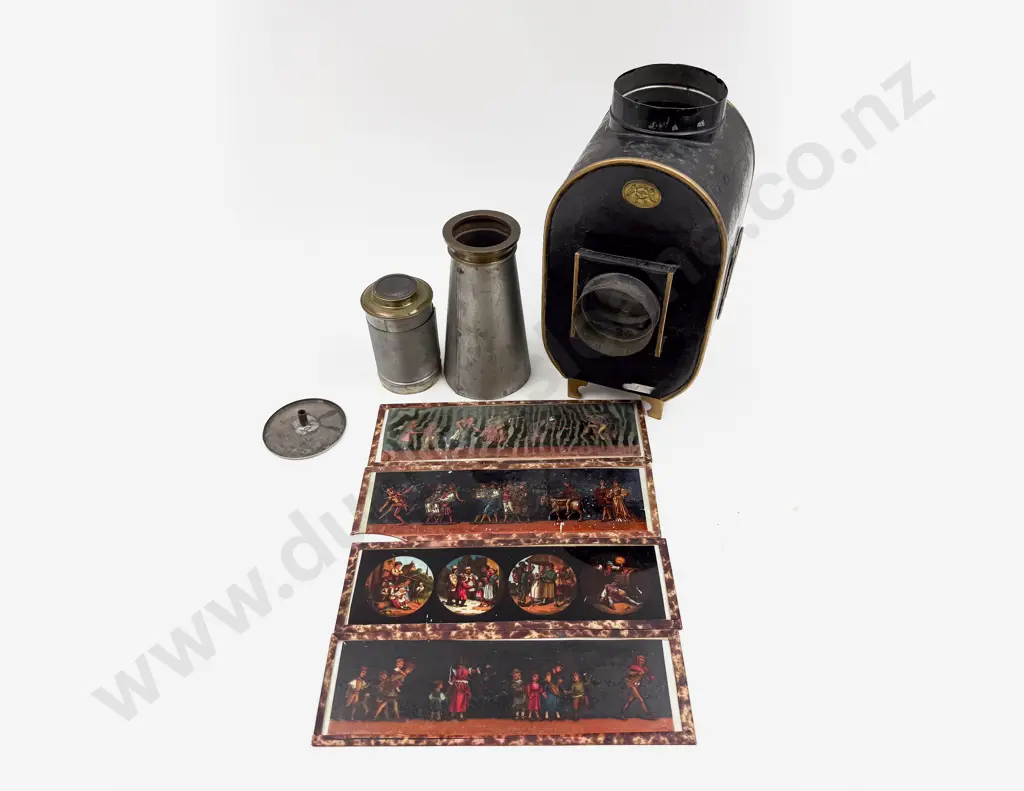 Magic Lantern in Box & Assorted Slides Image 1++