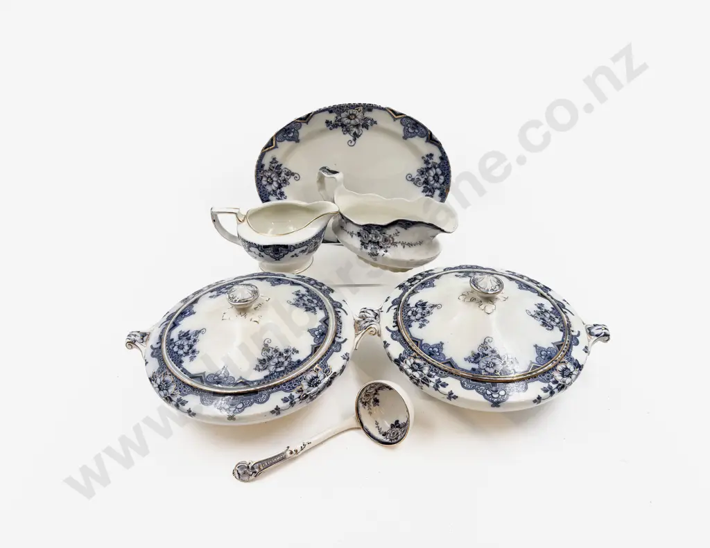 Small Qty of Tunstall Blue & White China Image 1++