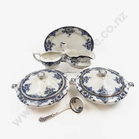 Small Qty of Tunstall Blue & White China