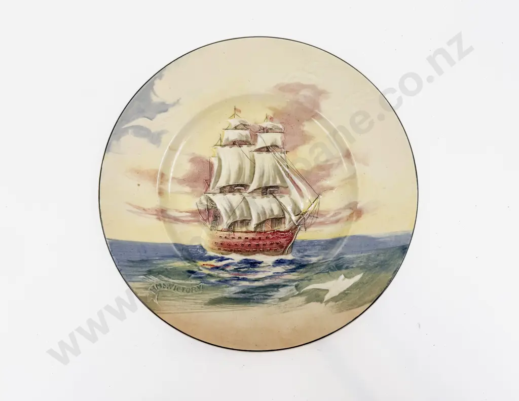 RD Plate "The Flag Ship of Lord Nelson at Trafalgar" Image 1++