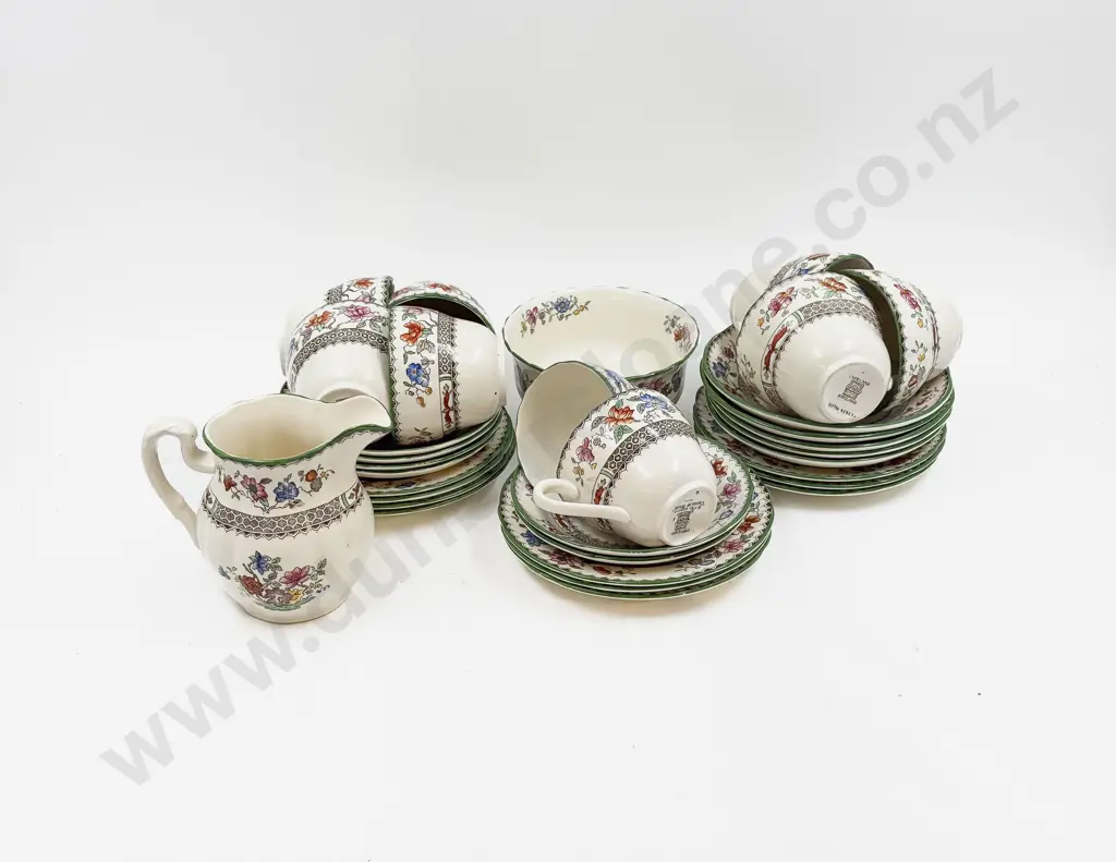 Copeland Spode "Chinese Rose" Pattern Part Tea Set Image 1++