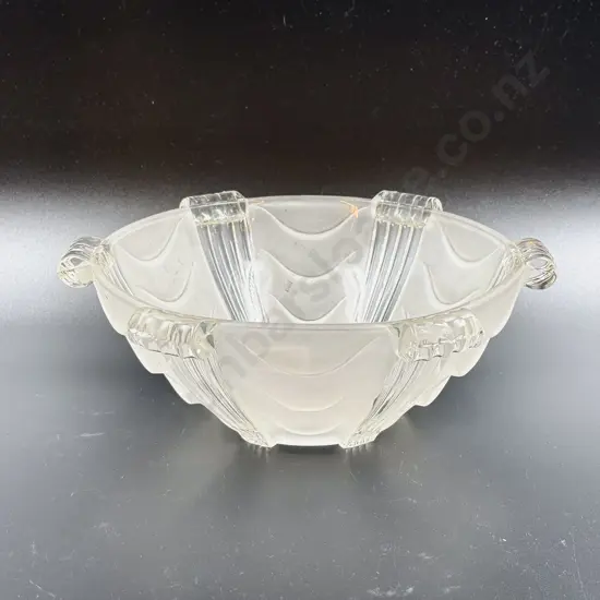 Art Deco Pressed Glass Table Bowl
