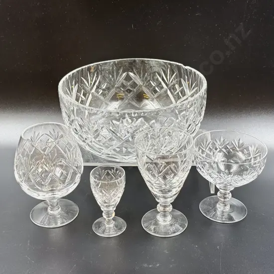 A Part Suite of Assorted Crystal