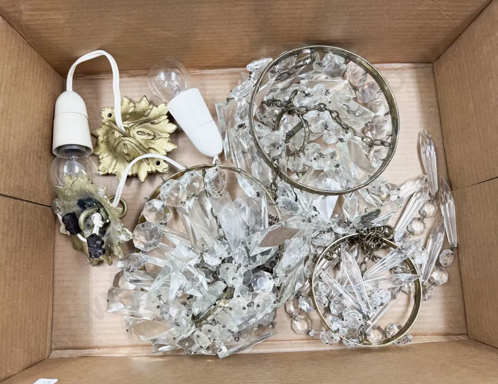 Pair Vintage Single Light Chandaliers & Other Image 1++