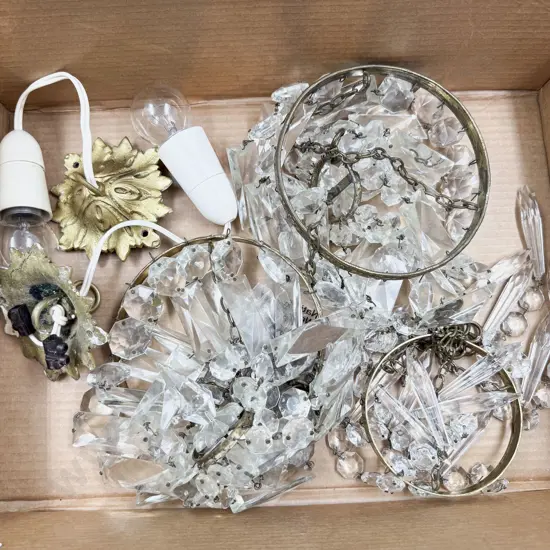 Pair Vintage Single Light Chandaliers & Other