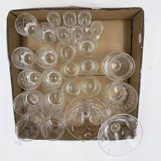 Qty of Assorted Crystal & Glassware