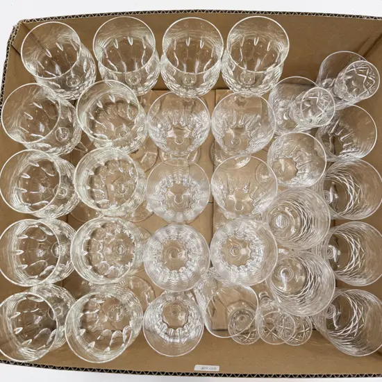 Qty of Assorted Crystal & Glassware