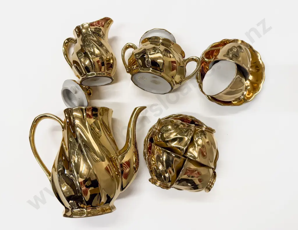 A Gilded Fancy China Coffee Set Image 1++