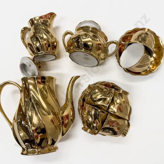 A Gilded Fancy China Coffee Set