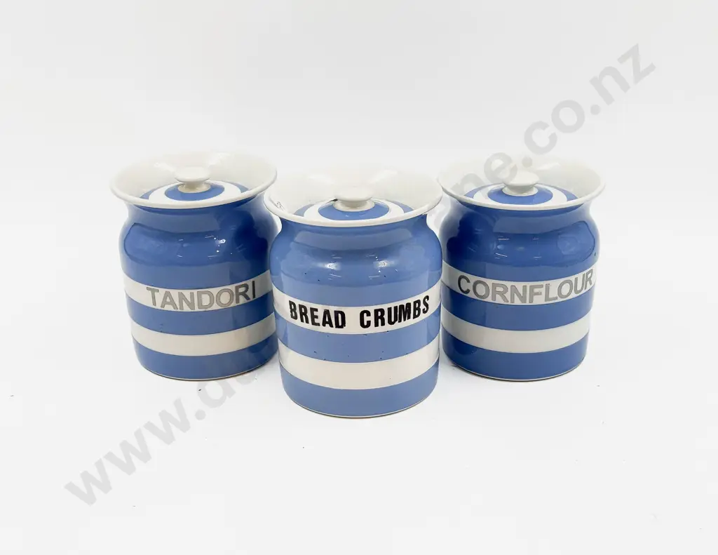 Three T.G. Green Cornish Ware Storage Jars Image 1++