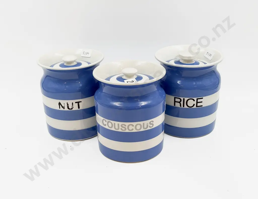 Three T.G. Green Cornish Ware Storage Jars Image 1++