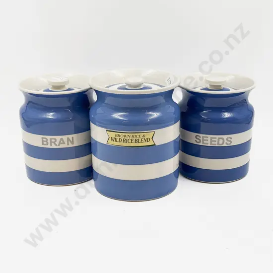 Three T.G. Green Cornish Ware Storage Jars