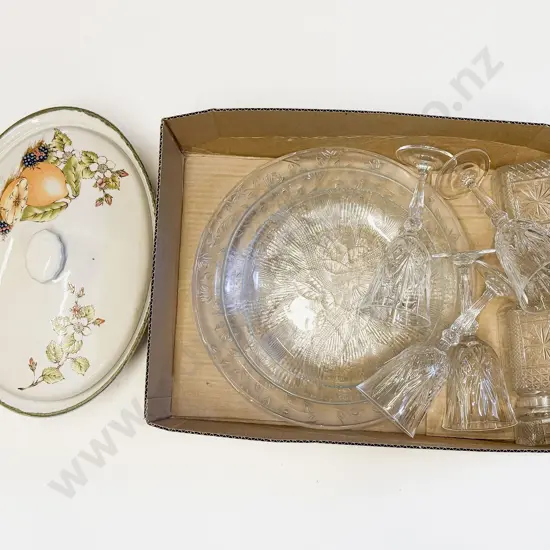 Large Tureen together with Assorted Glassware