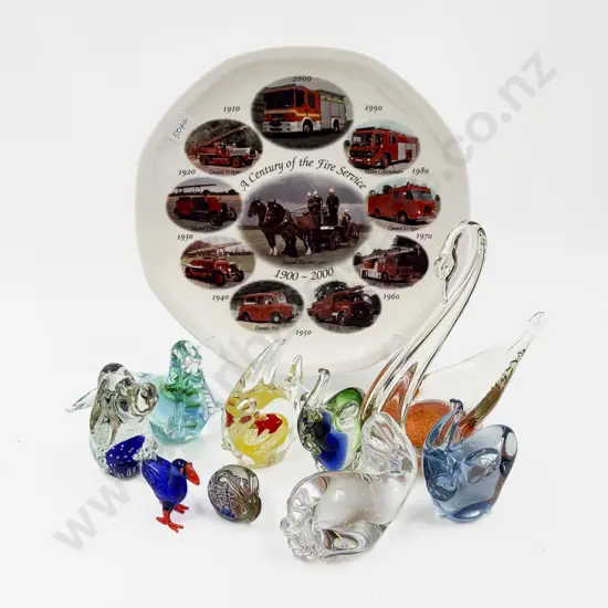 Qty of Assorted Art Glass Animal Ornaments