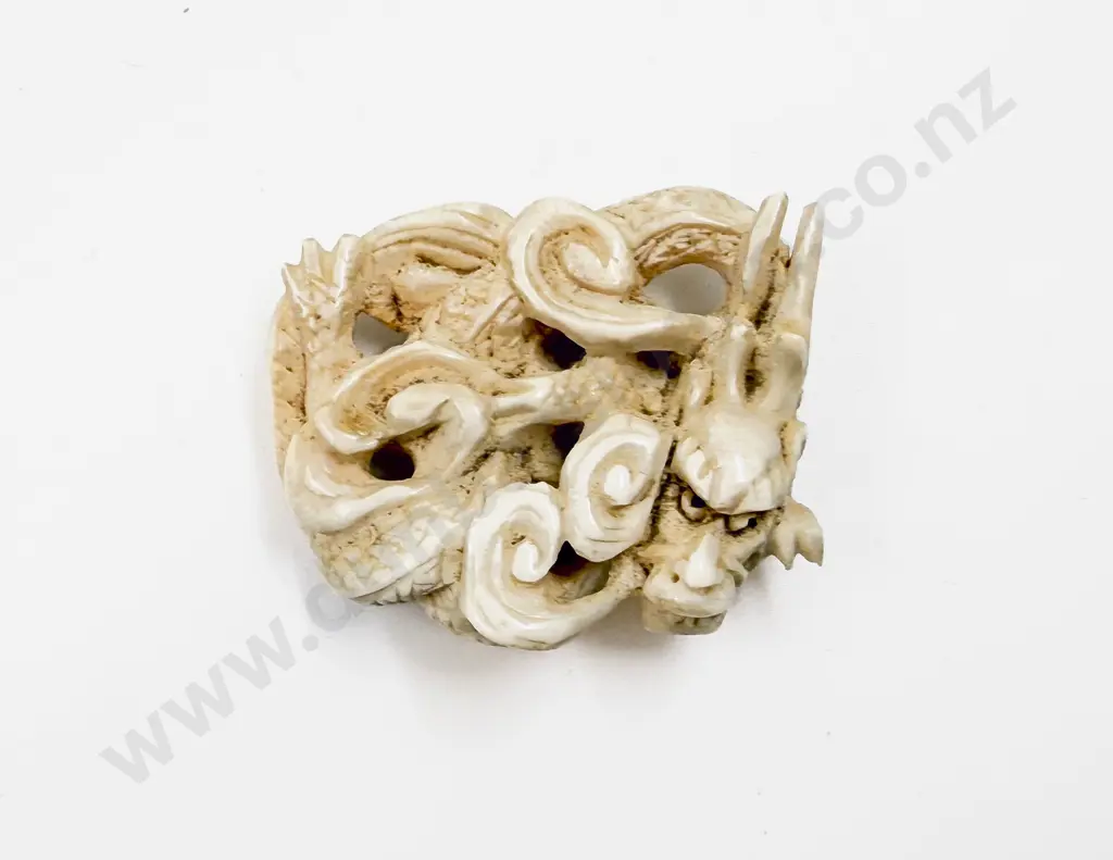 Ivory Netsuke of a Dragon Image 1++
