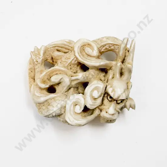 Ivory Netsuke of a Dragon