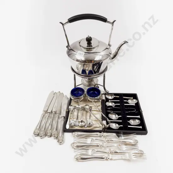 Qty of Assorted S/P incl Cutlery & Spirit Kettle