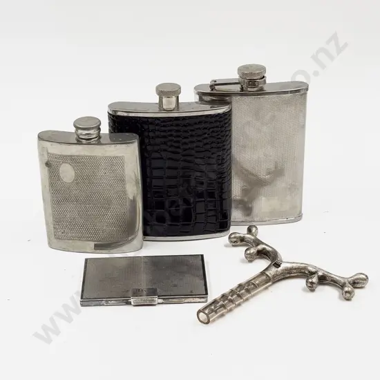 Small Qty of Assorted incl Hip Flasks Card Case & Bottle Opener