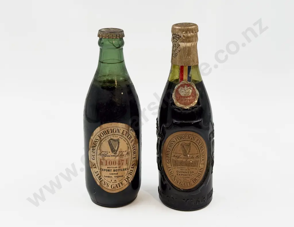 A Vintage Guinness Coronation Bottle 1953 with Other Vintage Guinness Bottle Image 1++