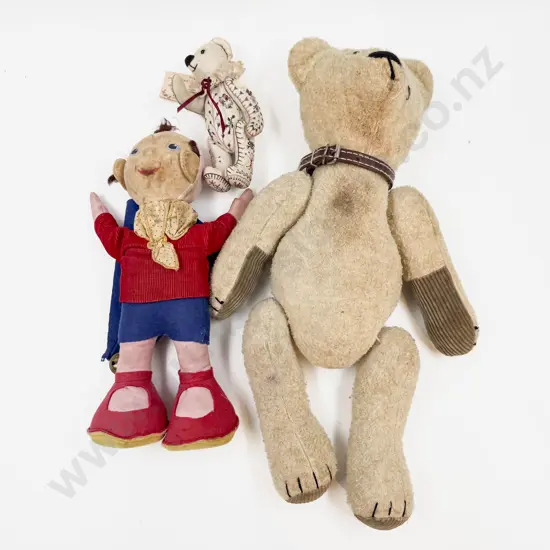 Vintage Cloth Noddy with Teddy Bear and Craft Bear