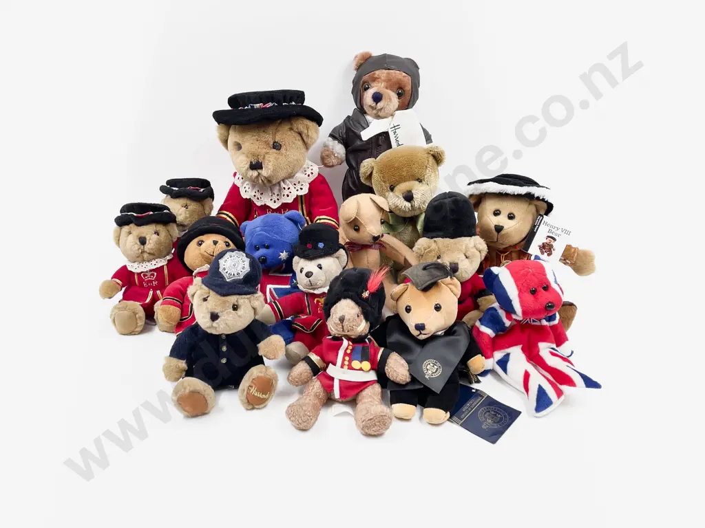 Collection of Harrods and English Souvenir Teddy Bears Image 1++
