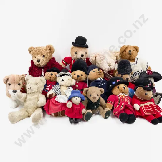 Collection of Harrods and English Souvenir Teddy Bears