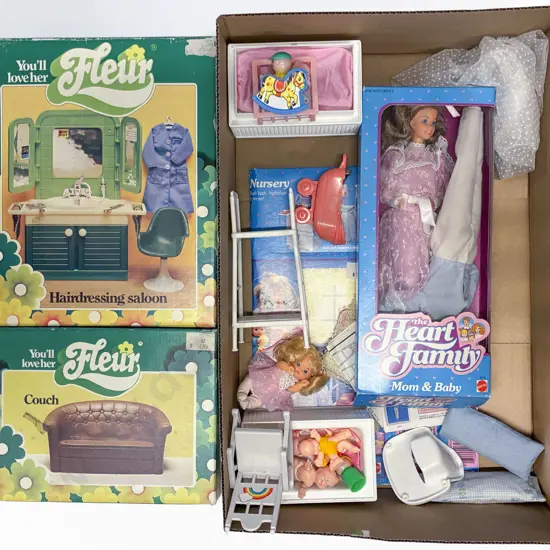 Fleur Boxed Furniture with Various Fleur Dolls and Other