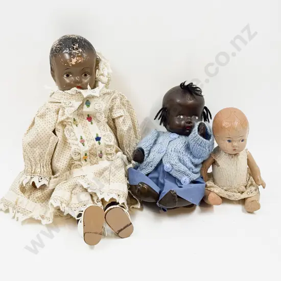 Topsy Composition Doll and Two Others
