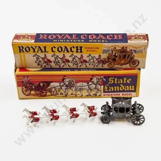 Two Boxed Benbros Miniature State & Royal Coaches