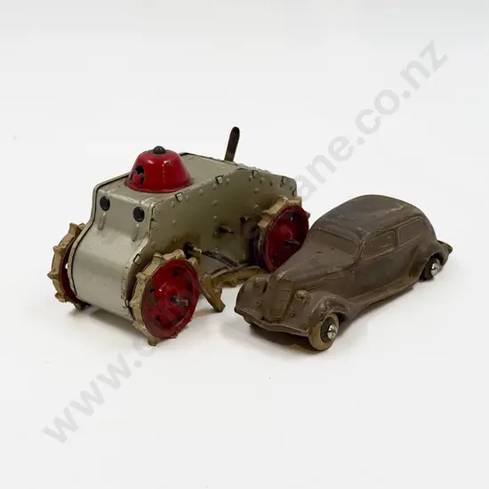 Triang Clockwork Tank & Ford Rubber Sedan