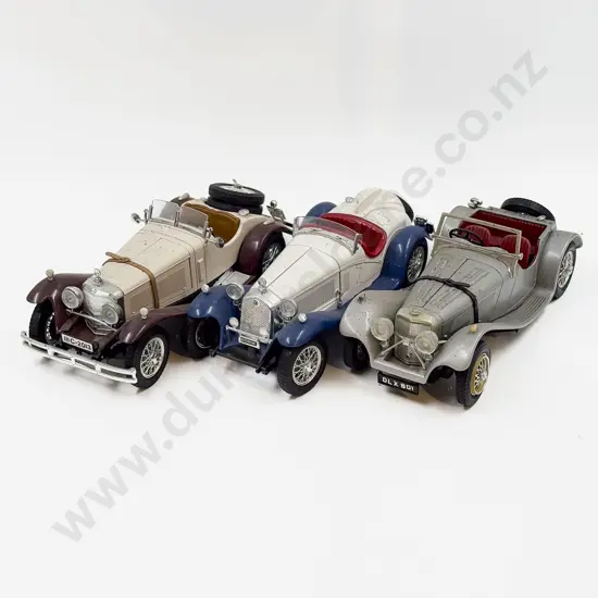 Three Burago Vintage Car Models