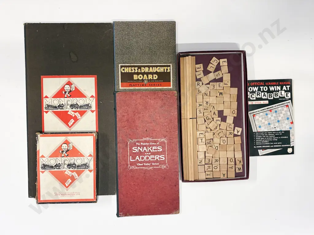 Vintage Monopoly Scrabble & Game Boards Image 1++