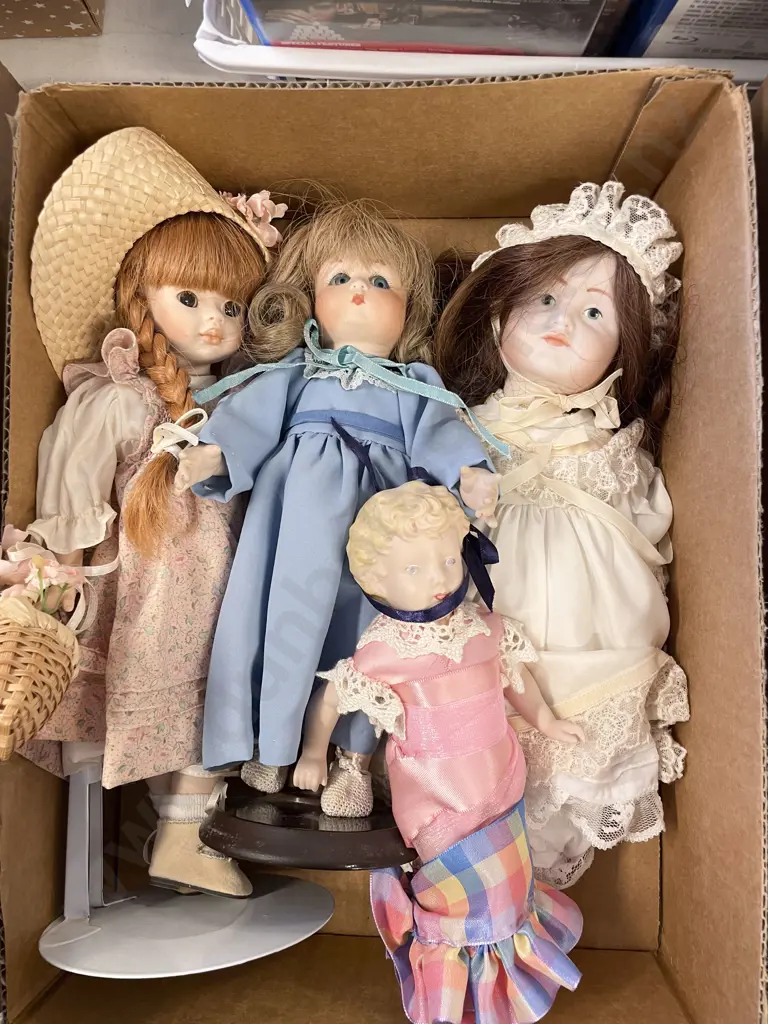 Four Small New Bisque Dolls Image 1++