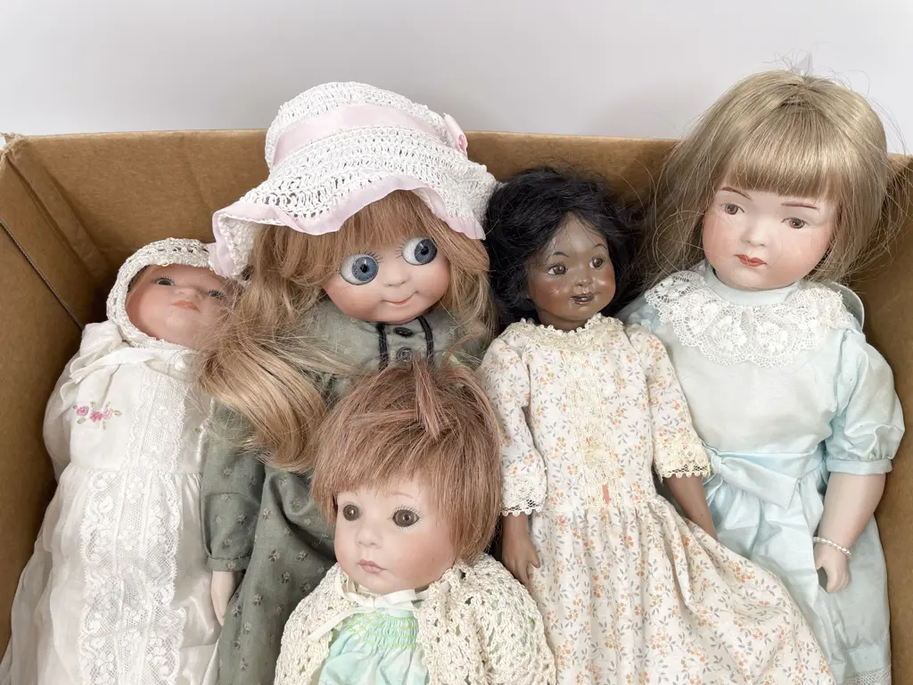 Five Small New Bisque Dolls Image 1++