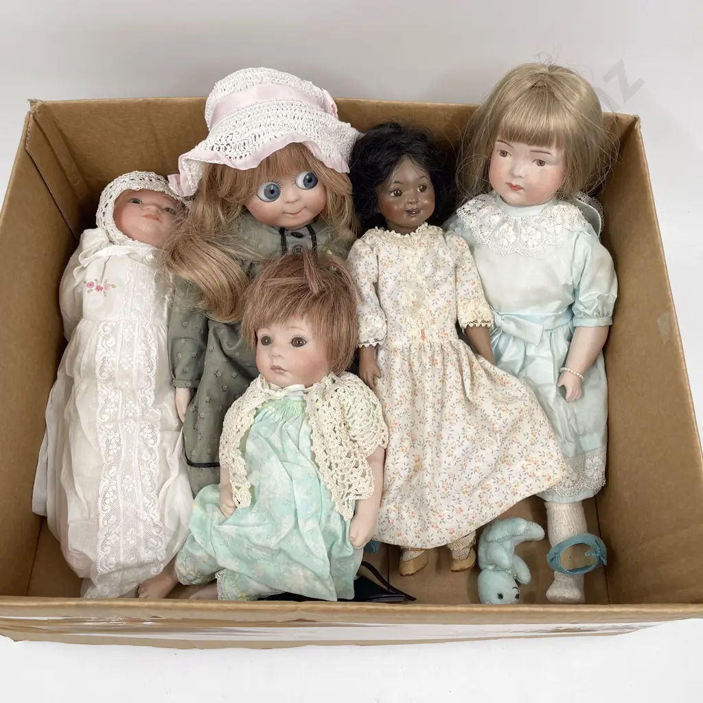 Five Small New Bisque Dolls Image 1++