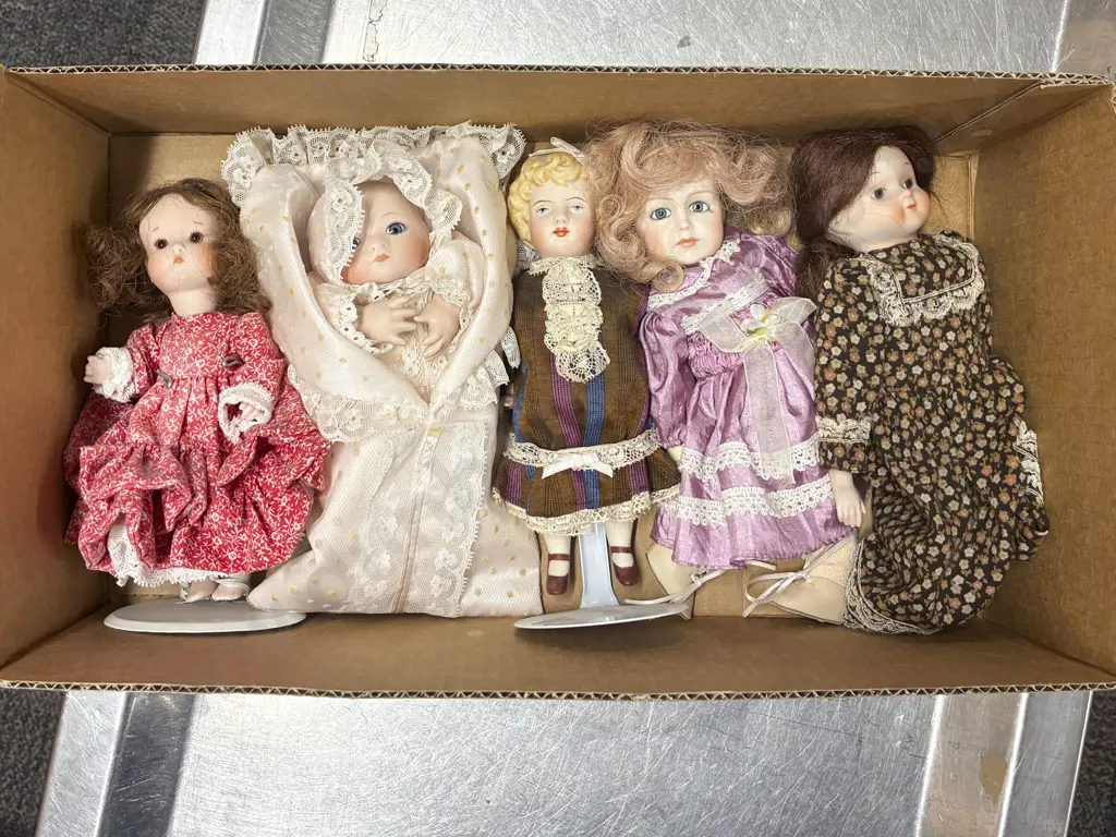 Five Small New Bisque Dolls Image 1++