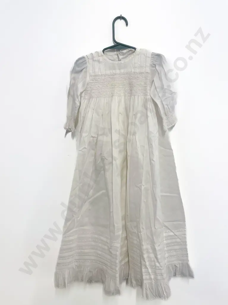 Vintage Lace Christening Gown and Smocked Gown Image 1++