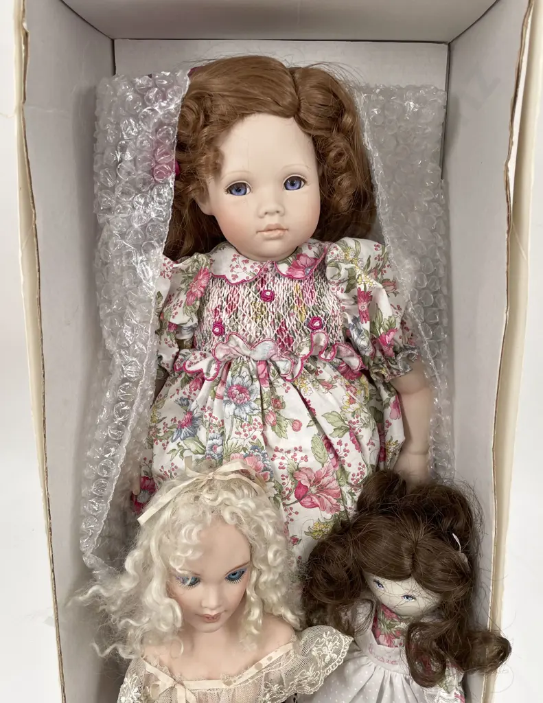 New Bisque Doll and Two Doll Busts Image 1++