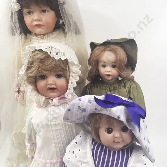 Four New Bisque Dolls
