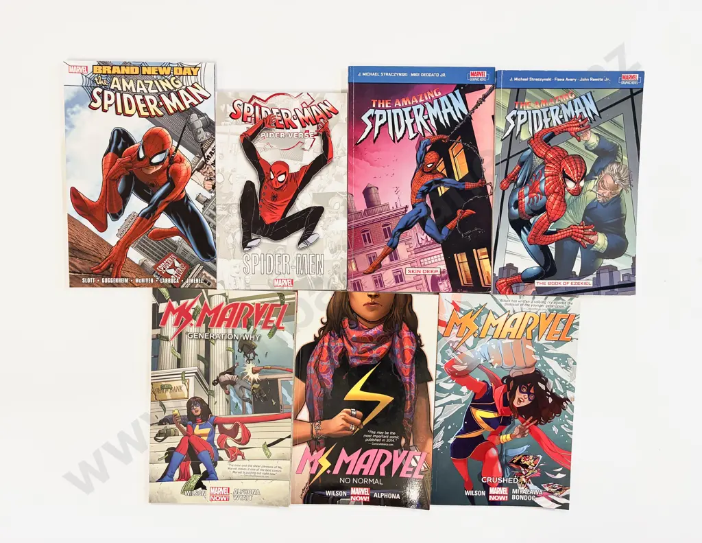 Qty of Marvel Spiderman Graphic Novels Image 1++
