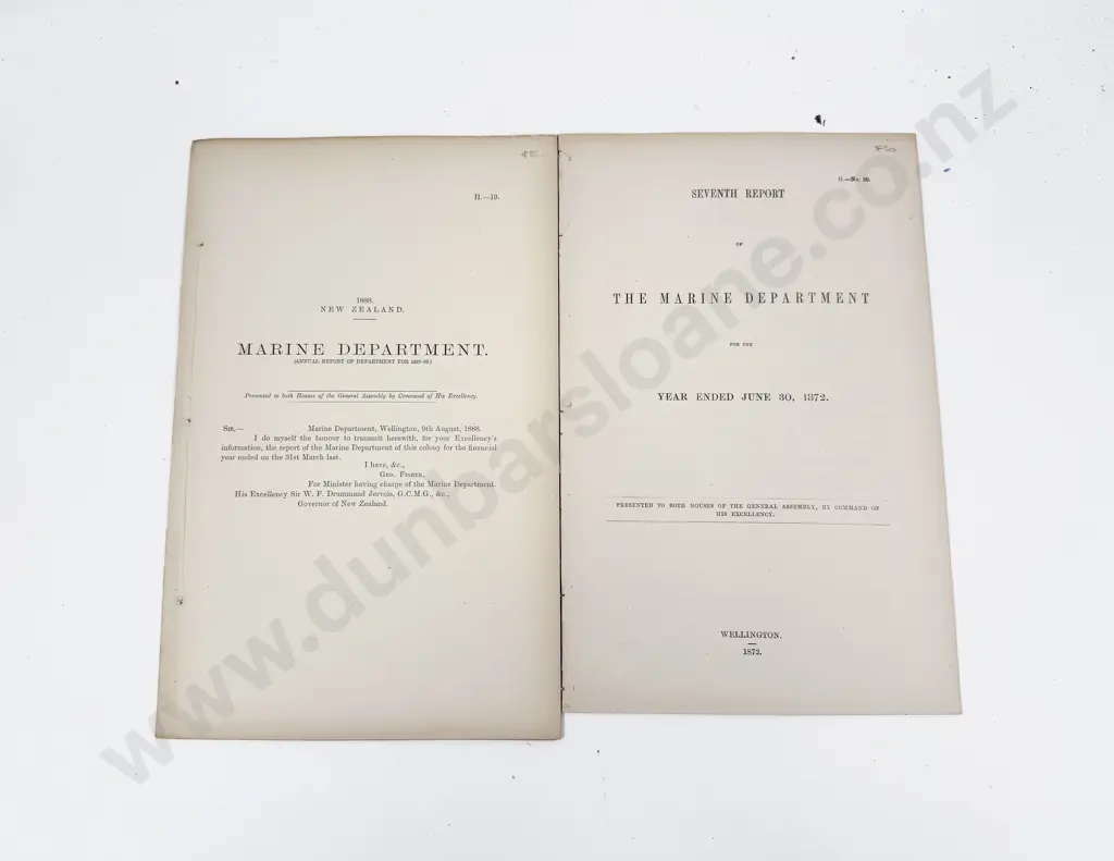Two Vintage NZ The Marine Department Reports Image 1++