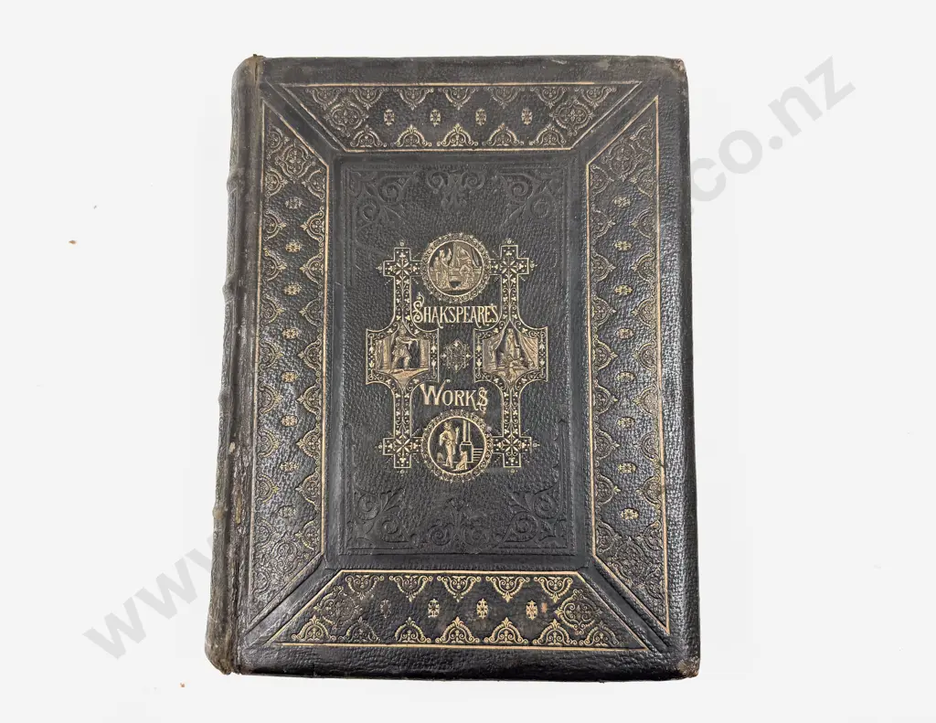 Vintage Leather Bond Shakespeare Works Image 1++