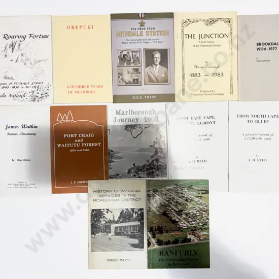 Quantity of Assorted NZ Town's History etc