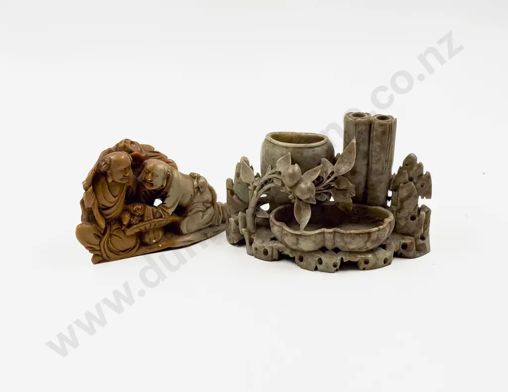 Hardstone Figure Group and Other Image 1++