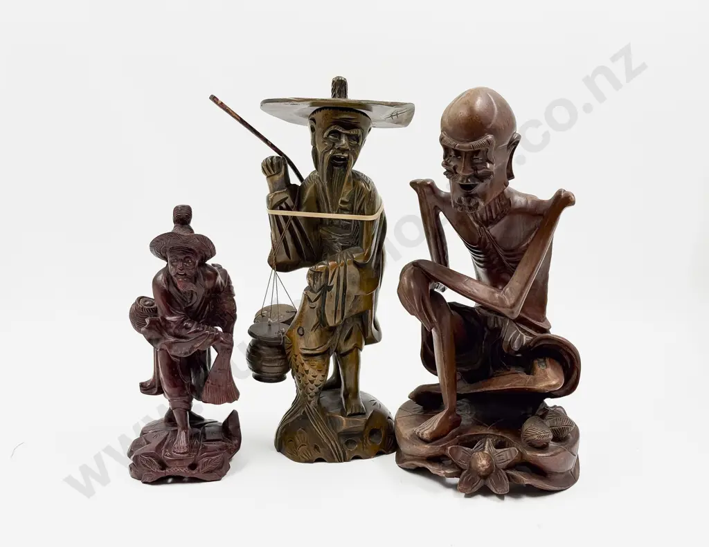 Three Assorted Carved Figures Image 1++