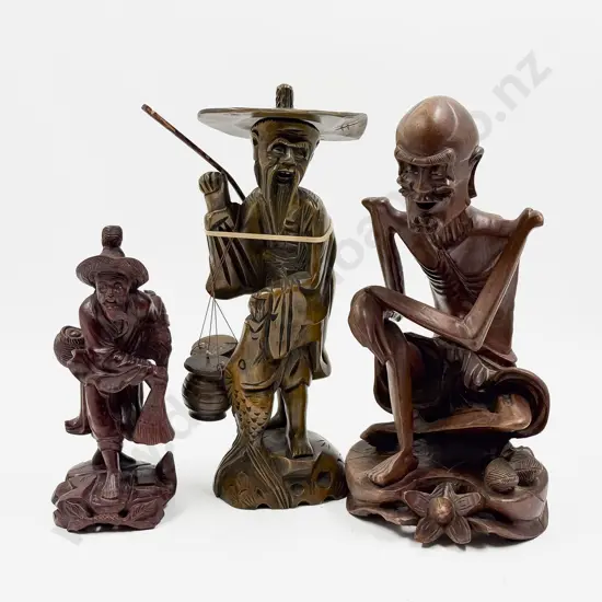 Three Assorted Carved Figures