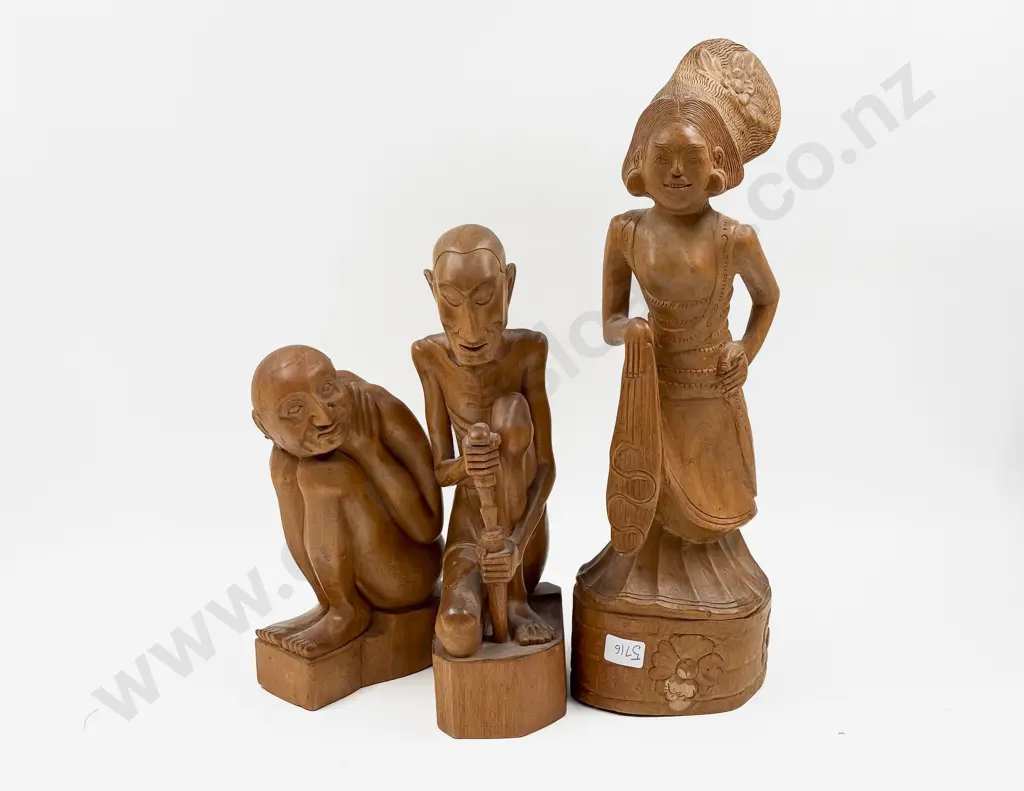 Three Assorted Carved Figures Image 1++